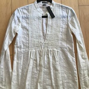 Theory Deep V Neck Blouse